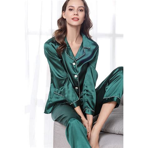 We can totally see ourselves wearing the pants with heels and a cute tank for date night or the top tucked into jeans for weekend errands, but it was the lace trim on the sleeves that really sold us on this chic duo. . Best silk pajamas australia